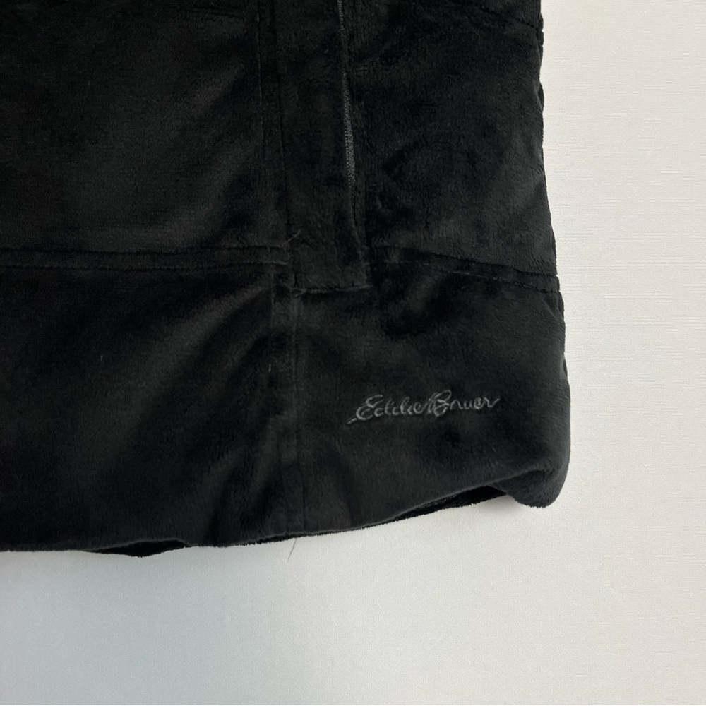 Eddie Bauer Vest Women Sz M Black Velvet Premium Goose Down Outdoor Hiking Y2K - Picture 6 of 10